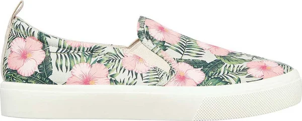 Skechers Poppy Tropic&Gal Womens Sneakers, 5 Medium, White