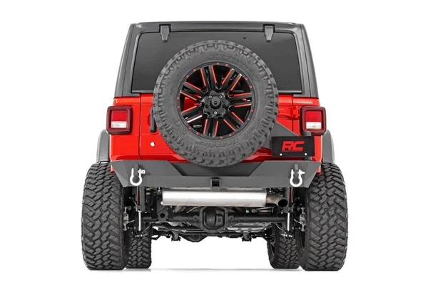 Rough Country 10598 Jeep Rear Trail Bumper w/Tire Carrier (18-19 Wrangler JL)