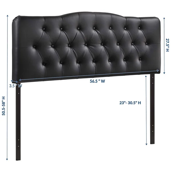 Modway Annabel Queen Vinyl Headboard, White