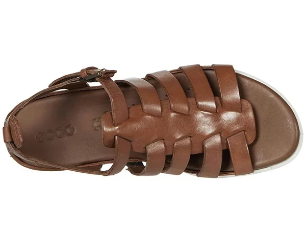 Ecco Flash Strappy Sandal (Mahogany Cow Nubuck) Women's Sandals