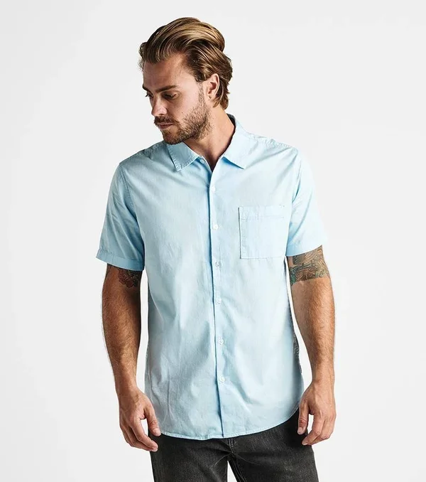 Roark Revival Well Worn Organic Cotton Shirt - Men's Slate Blue, XL