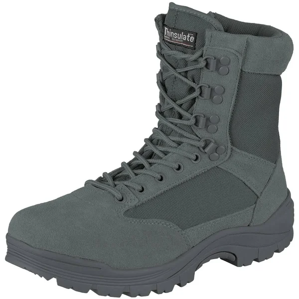 Mil-Tec Men's Tactical Zipper Boots Urban Grey Size 10 UK, 11 US