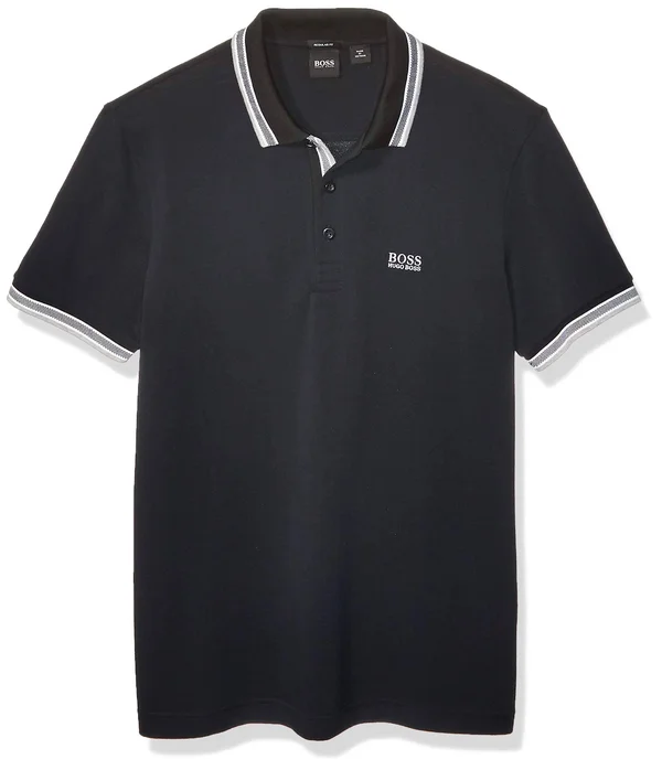 Hugo Boss Men Paddy Polo Shirt L Black