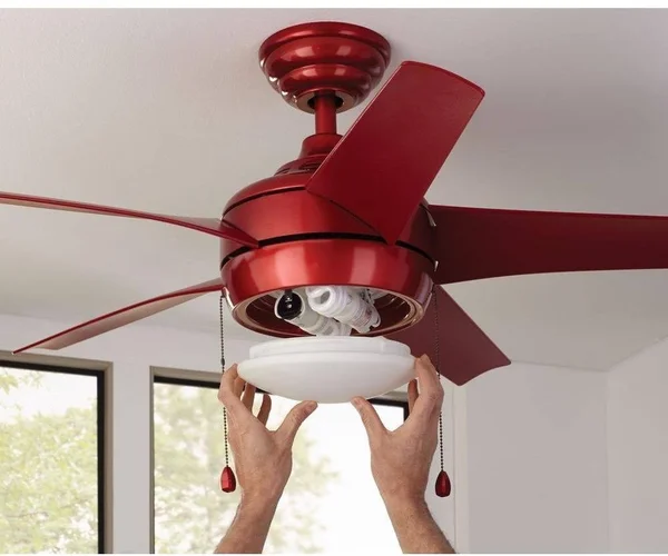 Hampton Bay Windward 44x22 Ceiling Fan - Red