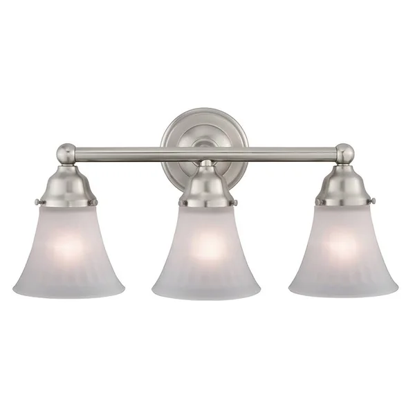 Portfolio 3-Light Nickel Modern/Contemporary Vanity Light - LWS3073C