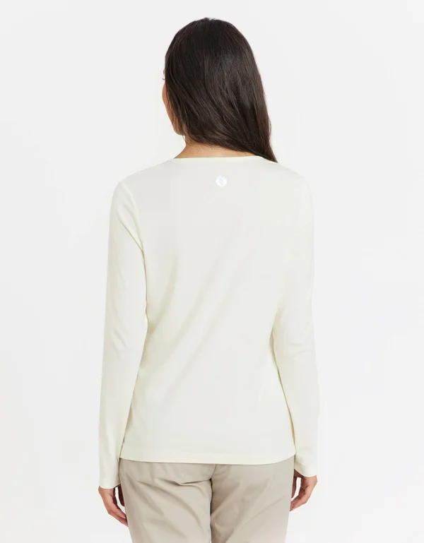 Long Sleeve T-Shirt UPF 50+ Sensitive Collection - Womens Sun Safe Top Light Yellow