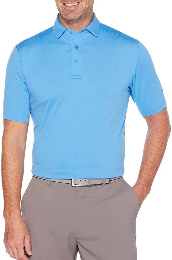 Callaway Men's Cooling Micro Hex Solid Polo Size XL - Marina