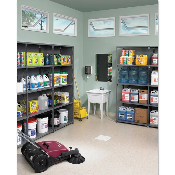 Tennsco Closed Commercial Steel Shelving Five-Shelf 36W x 18d x 75H Medium Gray