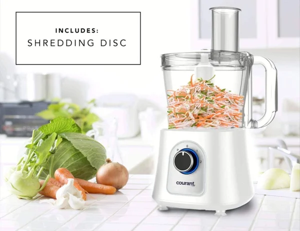 Courant 12 Cup Food Processor (White)