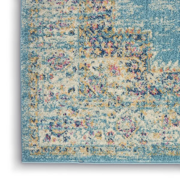 Nourison Passion Light Blue Area Rug, Size: 8& x 10&