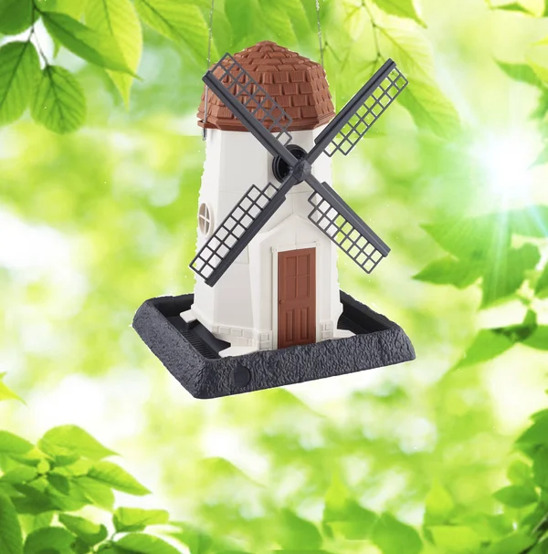 North States Bird 9072 White Windmill Birdfeeder, 11 x 10 x 14 inches