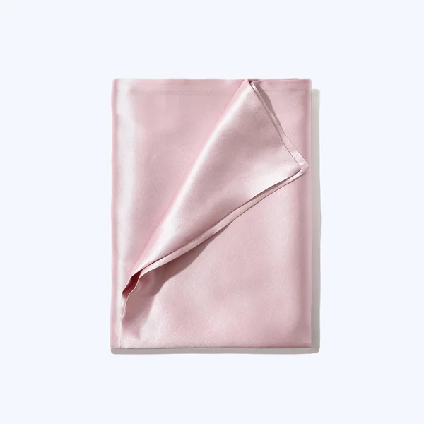 Mommesilk Silk Pillowcases Set of 2 100% Natural Silk Fabric Soft Oeko-Tex Certified Luxurious Silk US Rosy Pink King(20x22x36x2