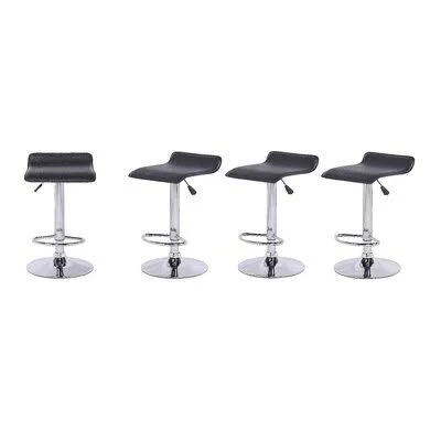 Addisynn Swivel Adjustable Height Bar Stool Orren Ellis Color: Black