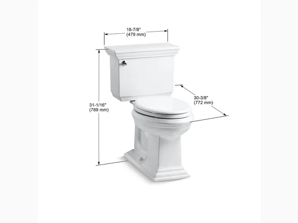 Kohler K-3819 Memoirs Stately 1.6 GPF Two-Piece Elongated Comfort Height Toilet Sandbar