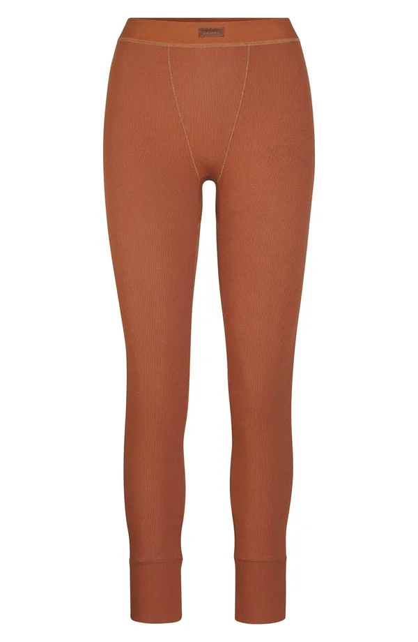 Plus Size Women's SKIMS Rib Leggings - Size 3 x - Brown