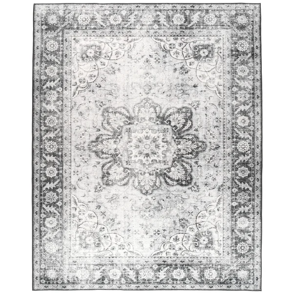 ReaLife Machine Washable -Vintage Bohemian Medallion Rug - 2&6x22 x 8&