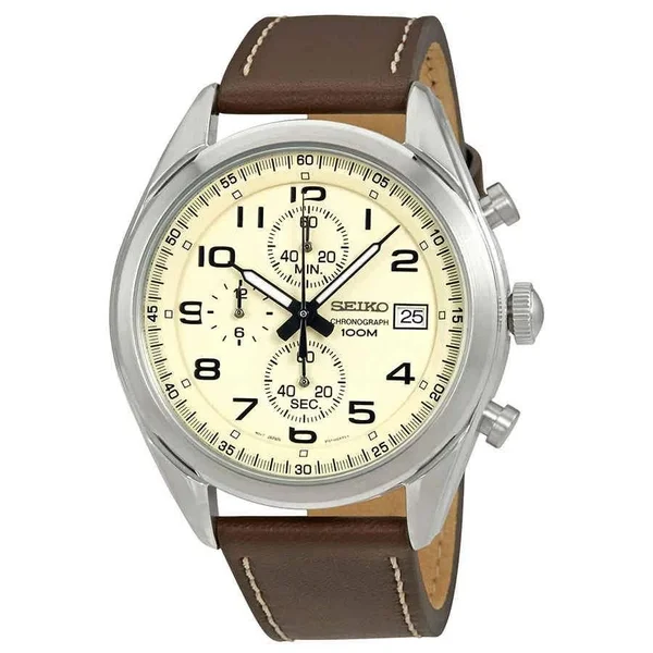 Seiko Chronograph Cream Dial Men's Watch SSB273P1