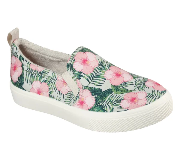Skechers Poppy Tropic&Gal Womens Sneakers, 5 Medium, White
