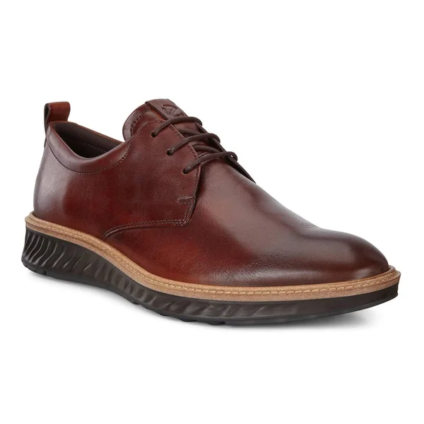 Ecco Men's St.1 Hybrid Plain Toe Oxford Cognac 40