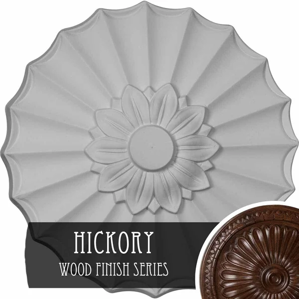 9 inchod x 1 3/8 inchp Shakuras Ceiling Medallion (Fits Canopies Up to 1 3/8 inch) - Hand-Painted Hickory
