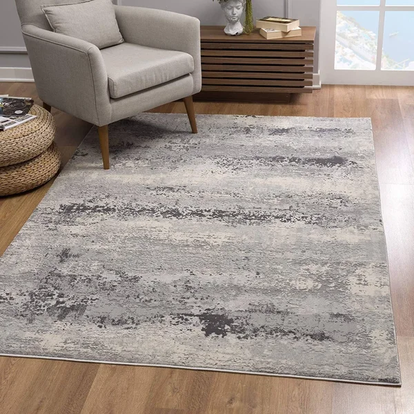 9 x 13 Gray Modern Abstract Area Rug