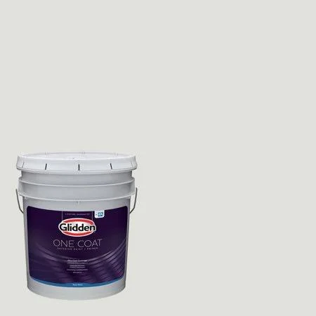 Glidden One Coat Interior Paint + Primer - Tundra Frost, White, 5 Gallons, Semi-Gloss