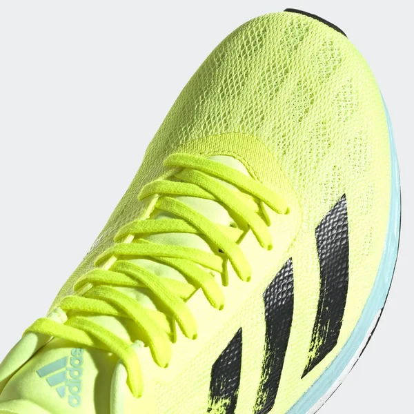 Adidas Adizero Boston 9 Shoes - Men's - Solar Yellow, Core Black, Blue - 8.5