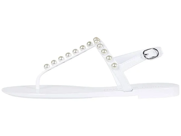 Stuart Weitzman Goldie Jelly - White - Flat Sandals