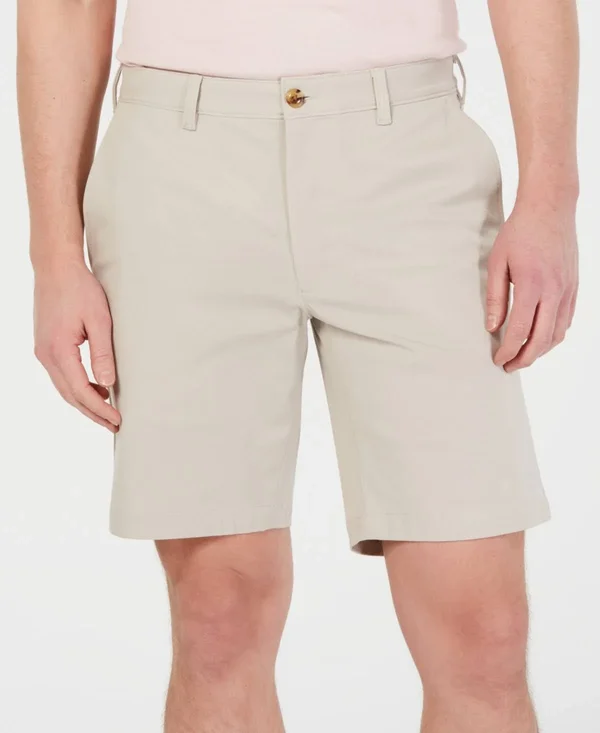 Club Room Men's Regular-Fit 9x22 4-Way Stretch Shorts - Created for Macy&s - Stone Wall