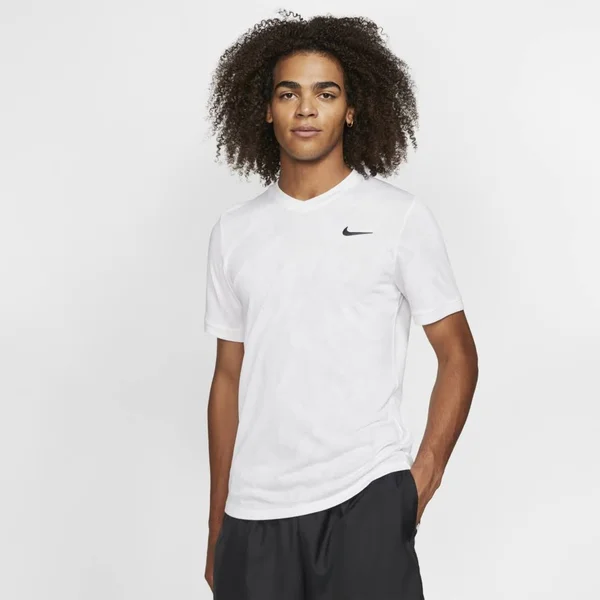 Nike NikeCourt Dry Challenger Top Short Sleeve White/Black, Men's, Size: Small