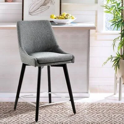 Joss & Main Bane Bar Stool Upholstery: Charcoal