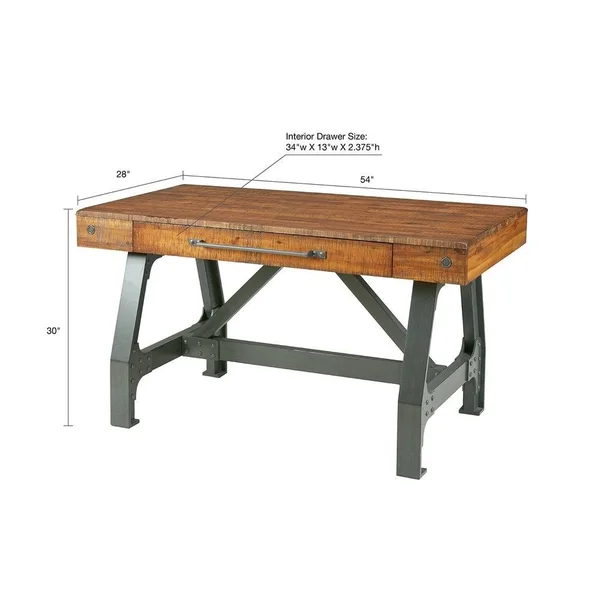 INK+IVY Lancaster Desk - Oak/Silver
