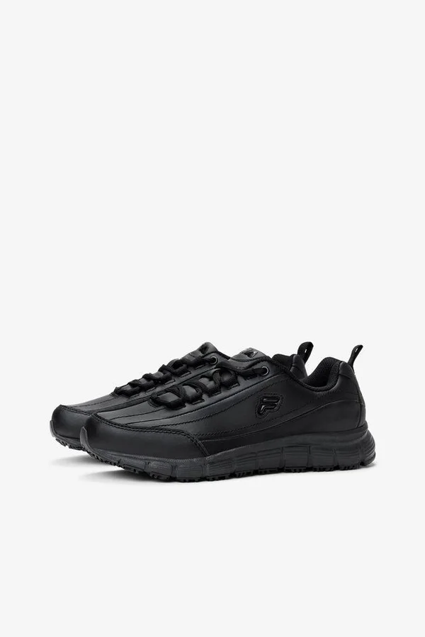 Women's Fila Memory Radiance Slip Resistant, Size: 11, Black