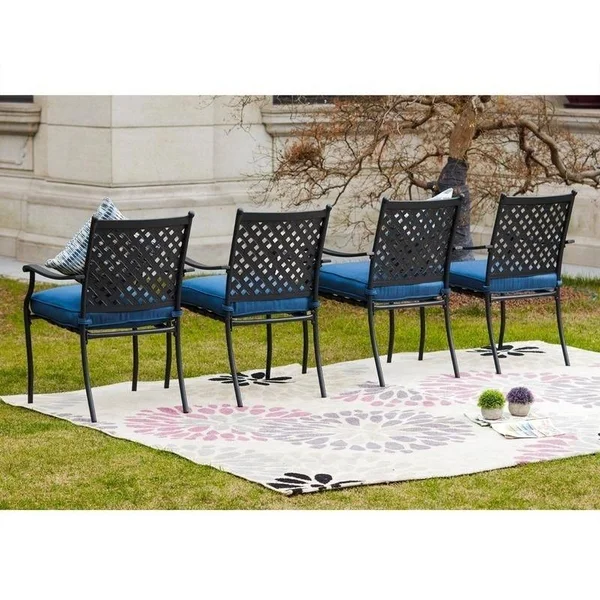 Outdoor Every Season Patio Dining Chair - Set of 4 Blue