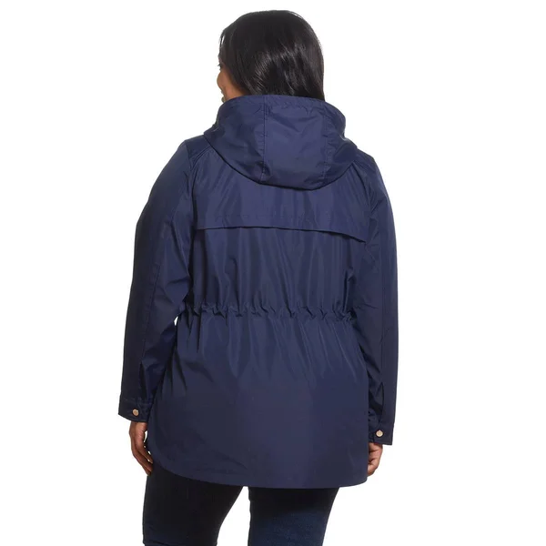 Weatherproof Plus Size Anorak Jacket with Nautical Stripe 3X True Navy - Boscov's