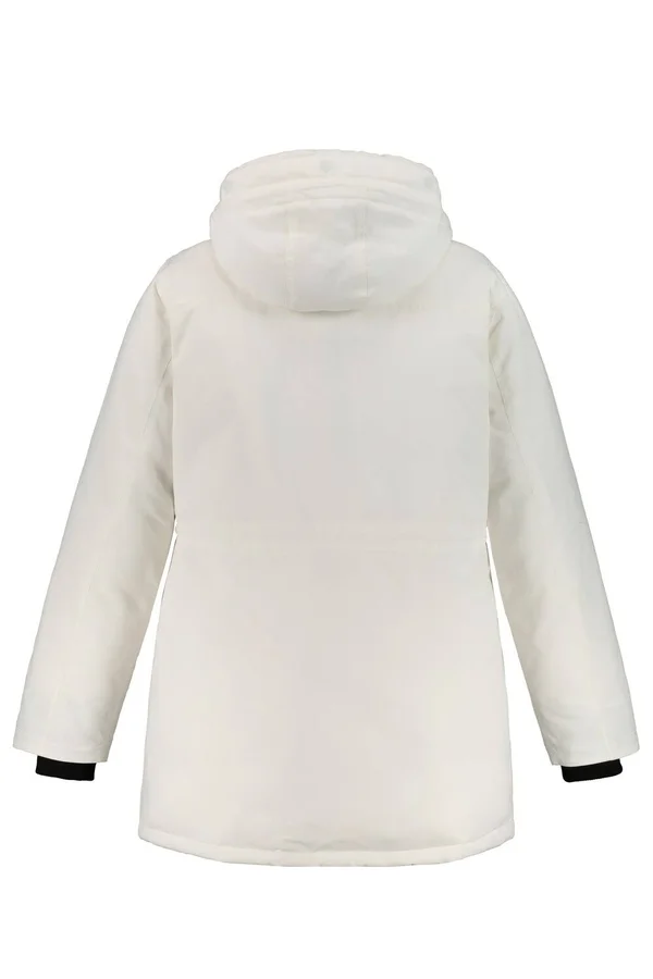 Plus Size Parkas - Woman, White, Size: 12/14, polyester/synthetic fibers, Ulla Popken