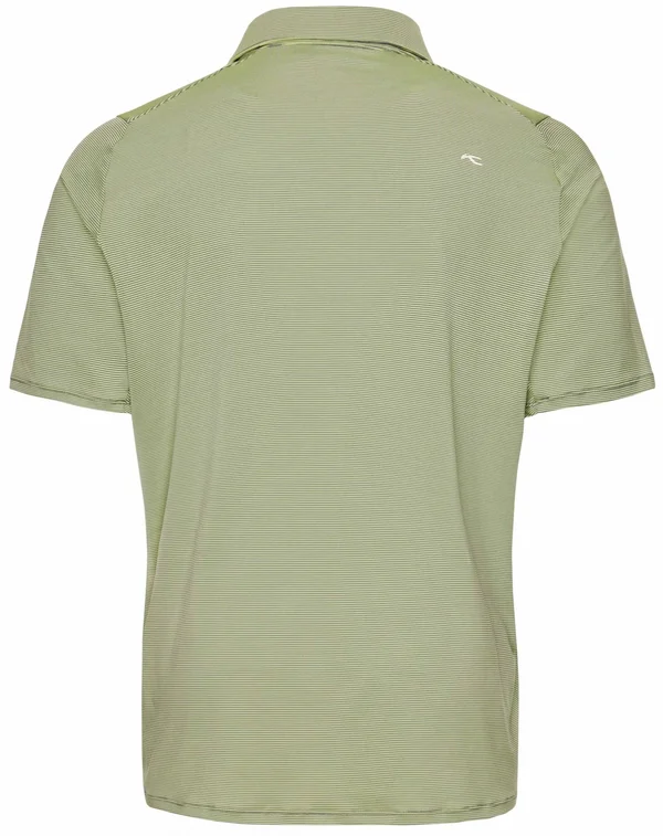 KJUS Men's Soren Polo Short Sleeve Shirt (2019) for Adults - Steel Grey/Green Glow