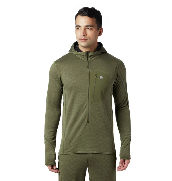Mountain Hardwear Men's Type 2 Fun Hoody - Dark Army - Large