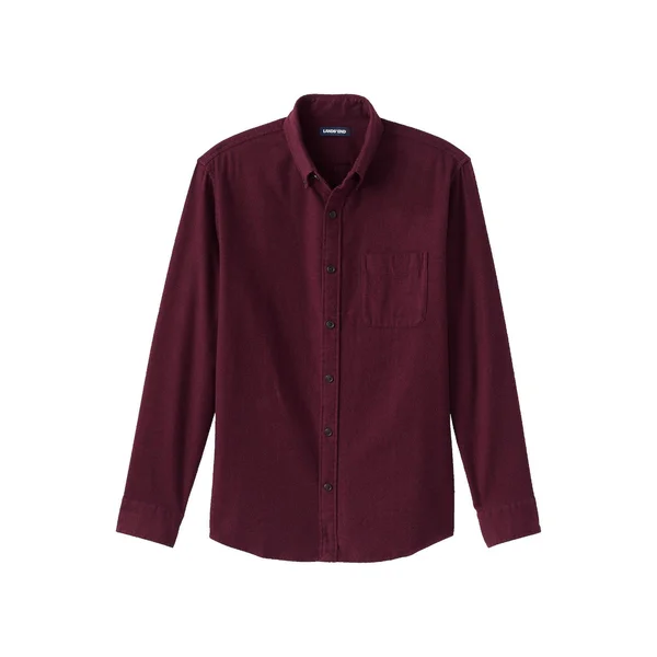 Lands& End Traditional Fit Flagship Flannel Shirt
