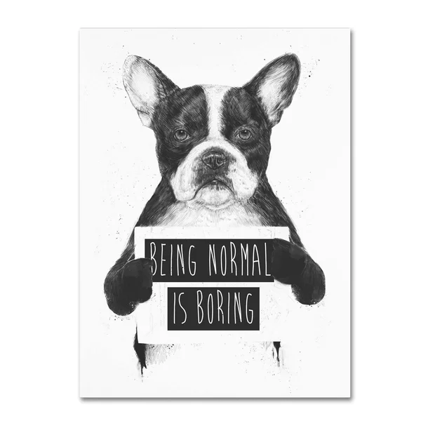 Trademark Fine Art Balazs Solti 'Being Normal Is Boring' Canvas Art, 35 x 47
