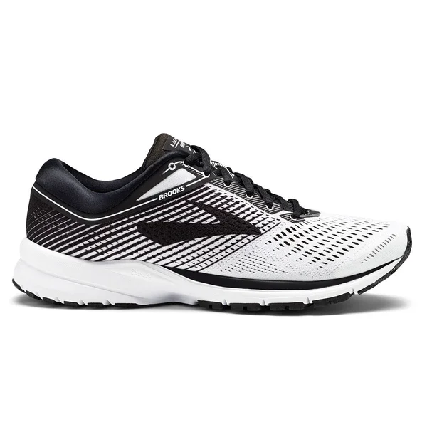 Brooks Men's Launch 5 Running Shoe, Size: 8.5, White - Black