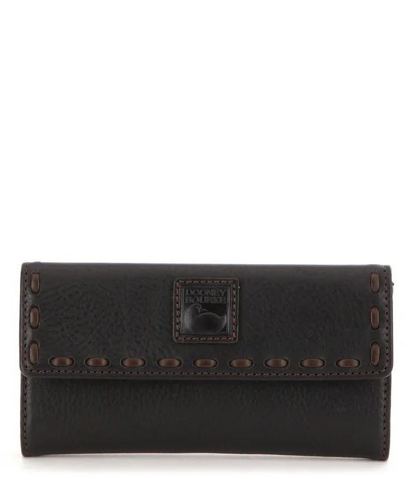 Dooney & Bourke Florentine Leather Continental Wallet - Black