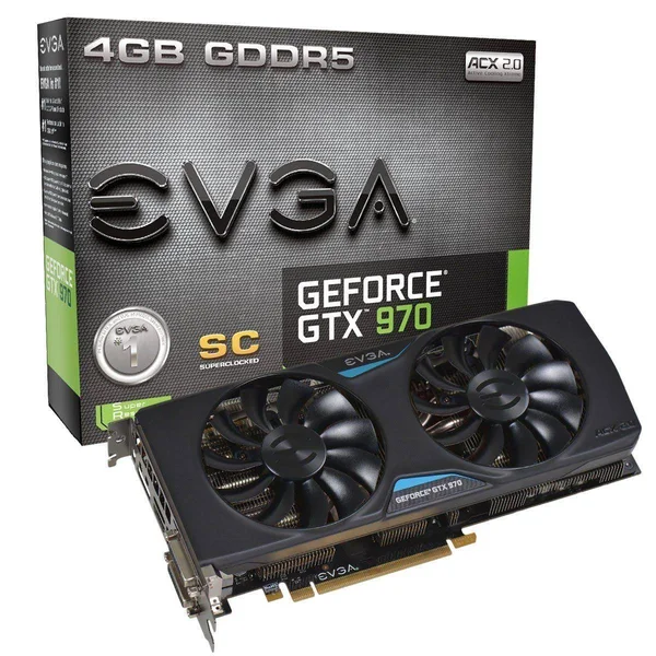 EVGA GeForce GTX 970 4GB superclocked+ ACX 2.0 Graphics Card