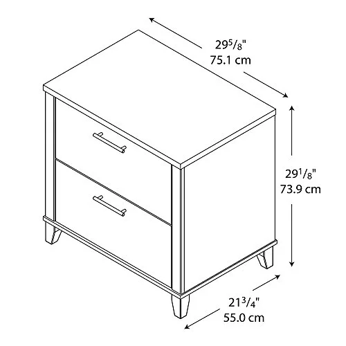 Bush Furniture Somerset Lateral File Cabinet in Maple Cross