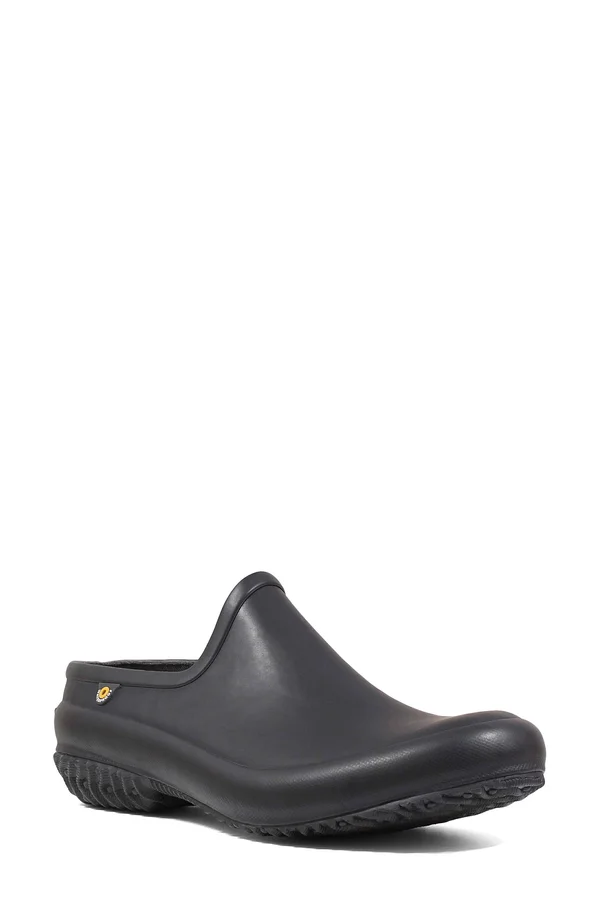 Bogs Women's Patch Clog Solid Shoe - 6 - Black