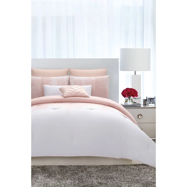 Vince Camuto Lyon Comforter Set - Pink - Twin XL, Blush