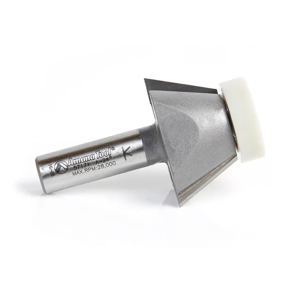 Amana 57171 Carbide Tipped Karran Stainless Steel Edge Sinks 24 Deg Bevel Solid Surface 1-3/4 Dia x 7/8 x 1/2 inch Shank Router