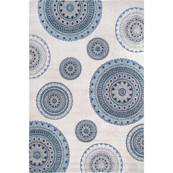 nuLOOM Andi Textured Beige 5 ft. 3 in. x 7 ft. 7 in. Indoor/Outdoor Area Rug