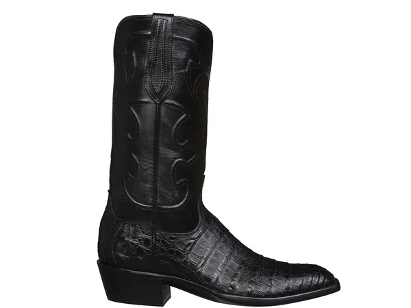 Lucchese Mens Cowboy Boots Black Caiman Belly