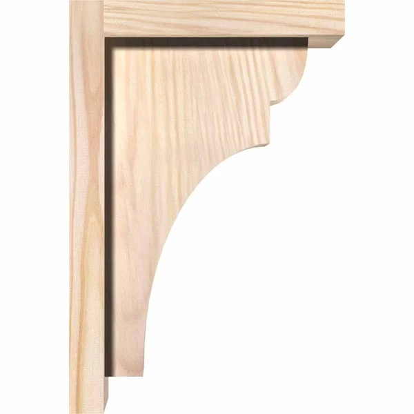 7 1/2x22W x 10x22D x 14x22H Yorktown Smooth Corbel w/Backplate, Douglas Fir